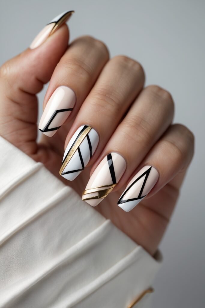 Geometric Nail Art