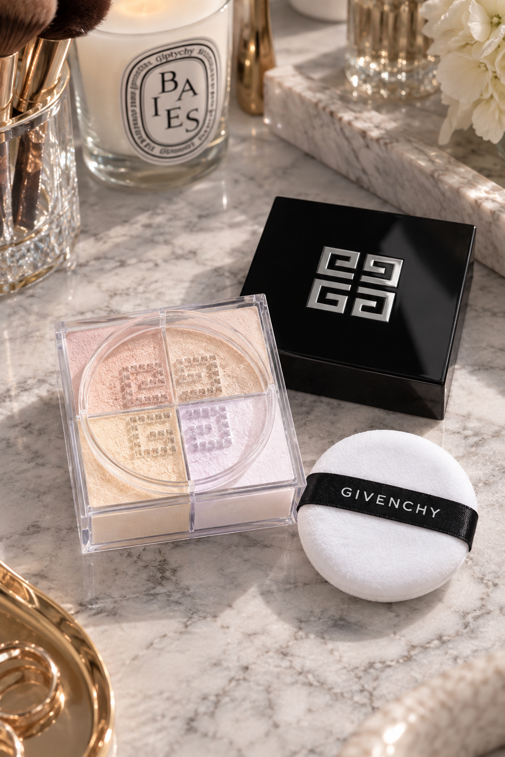 Givenchy Prisme Libre Loose Powder in N02 Satin Blanc for a radiant bridal finish