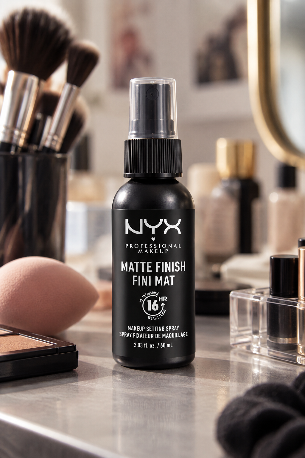 NYX Matte Finish Long Lasting Setting Spray, an affordable bridal setting spray