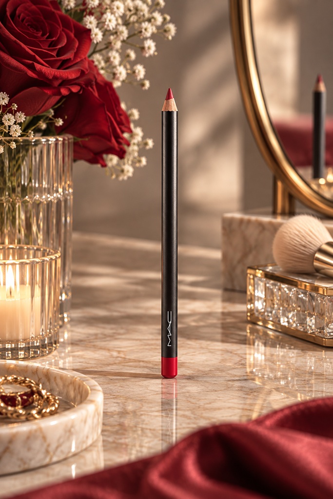 MAC Lip Pencil shades Soar, Spice, Whirl, Chestnut and Cork for bridal lip liner