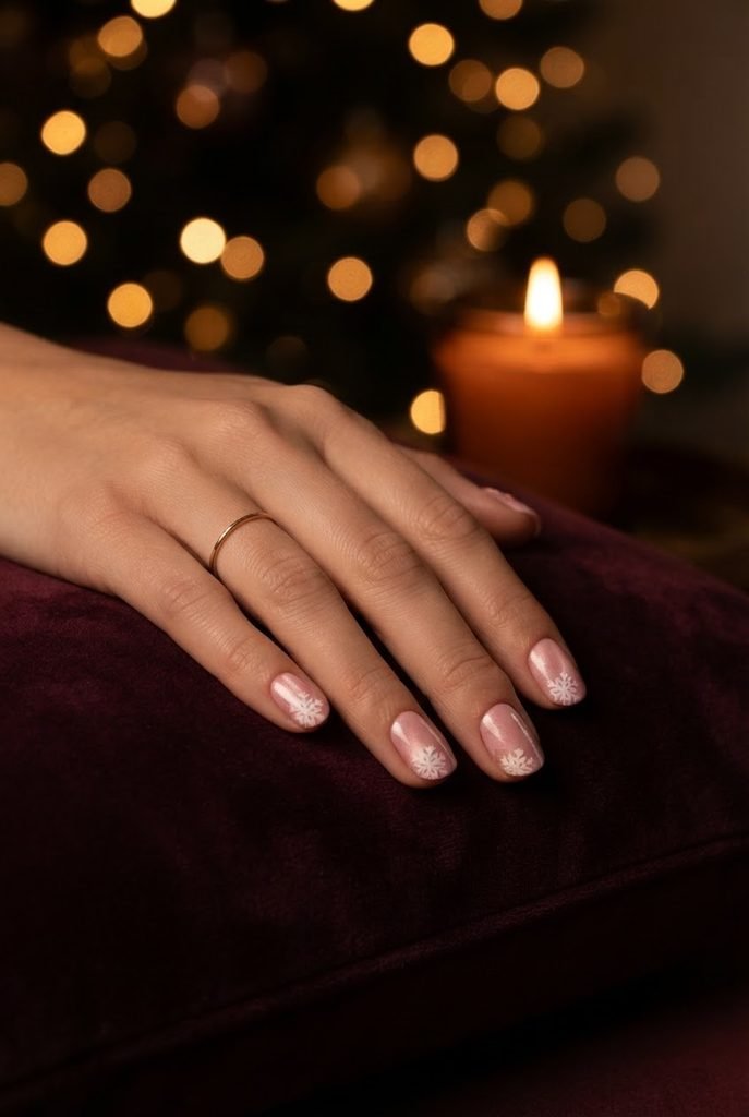 Olive and June snowflake press on nails